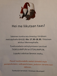 kutsu tontturadalle